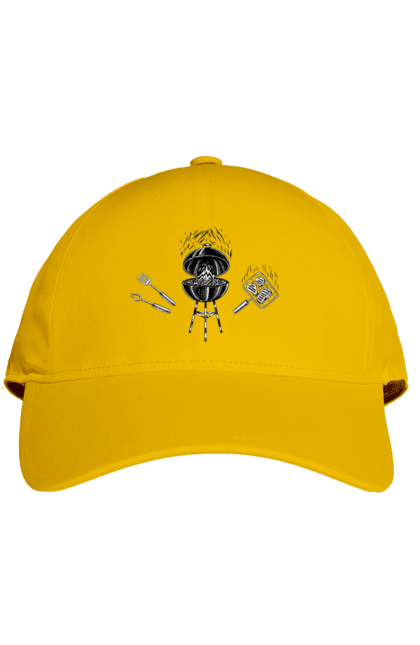 Кепка з принтом "Барбекю Смажити М'ясо". Барбекю, м`ясо, смажити. 2070702