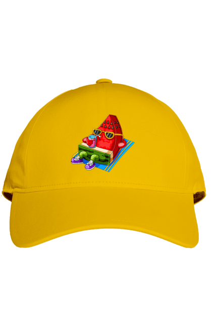 Кепка з принтом "Кавун П'є Коктейль". Кавун, коктейль, літо. 2070702