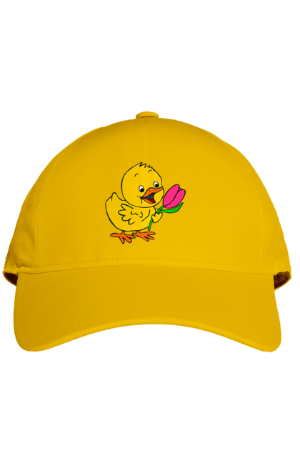 Кепка з принтом "Курча З Тюльпаном". Курча, тюльпан. 2070702