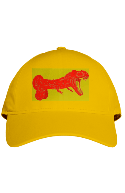 Кепка з принтом "Член Динозавр". Динозавр, писюн, член. 2070702