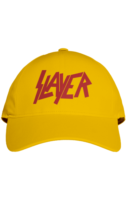 Кепка с принтом Slayer. Slayer, грув-метал, група, метал група, музыка, ню-метал, спид-метал, трэш-метал, череп. 2070702