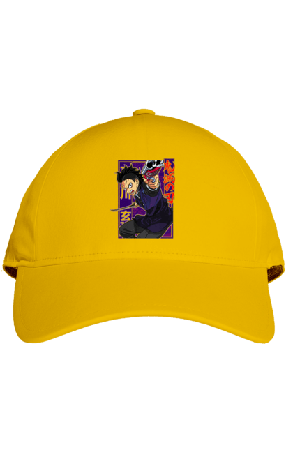 Cap with prints Demon Slayer Genya Shinazugawa. Anime, demon slayer, genya, genya shinazugawa, kimetsu no yaiba, manga, аниме, истребитель демонов, манга. 2070702