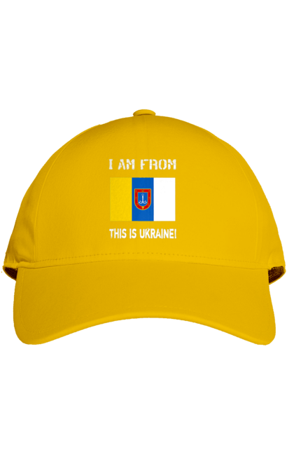 Кепка з принтом "Прапор Одеської області". Місто, область, одеса, прапор, україна. 2070702