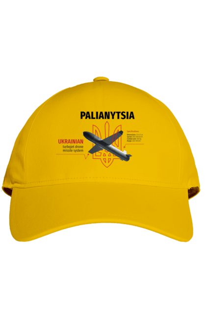 Кепка з принтом "Паляниця". Герб, дрон, зброя, паляниця, ракета. 2070702