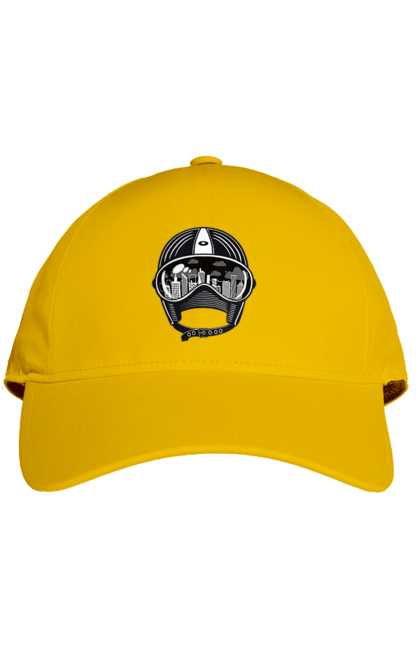 Cap with prints Helmet And City. City, helmet, speed. 2070702