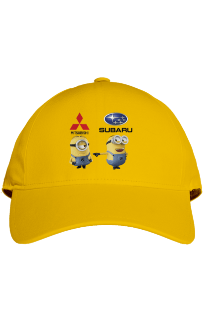 Cap with prints Minion. Auto, cars, minions, mitsubishi, subaru. 2070702