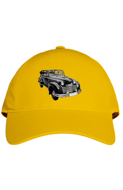 Кепка з принтом "Авто.5". Авто, професійне фото, ретро авто, фото, чорний колір. 2070702