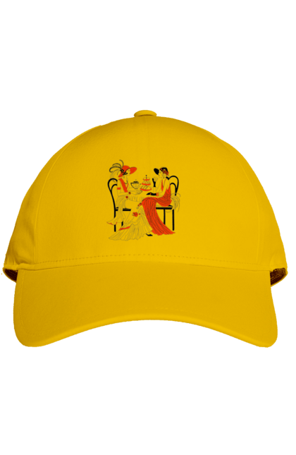 Кепка з принтом "Дами В Червоному". Дами, посиденьки, чаювання. 2070702