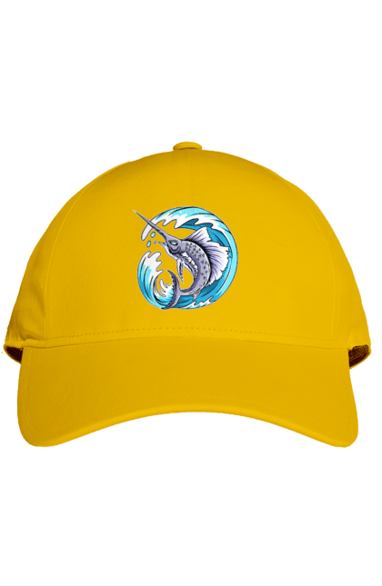 Кепка з принтом "Риба Меч І Хвиля". Риба меч, хвиля. 2070702