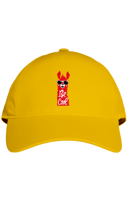 Кепка з принтом "Крута лама". Звірі, круте, круто, лама, окуляри, тварини. 2070702