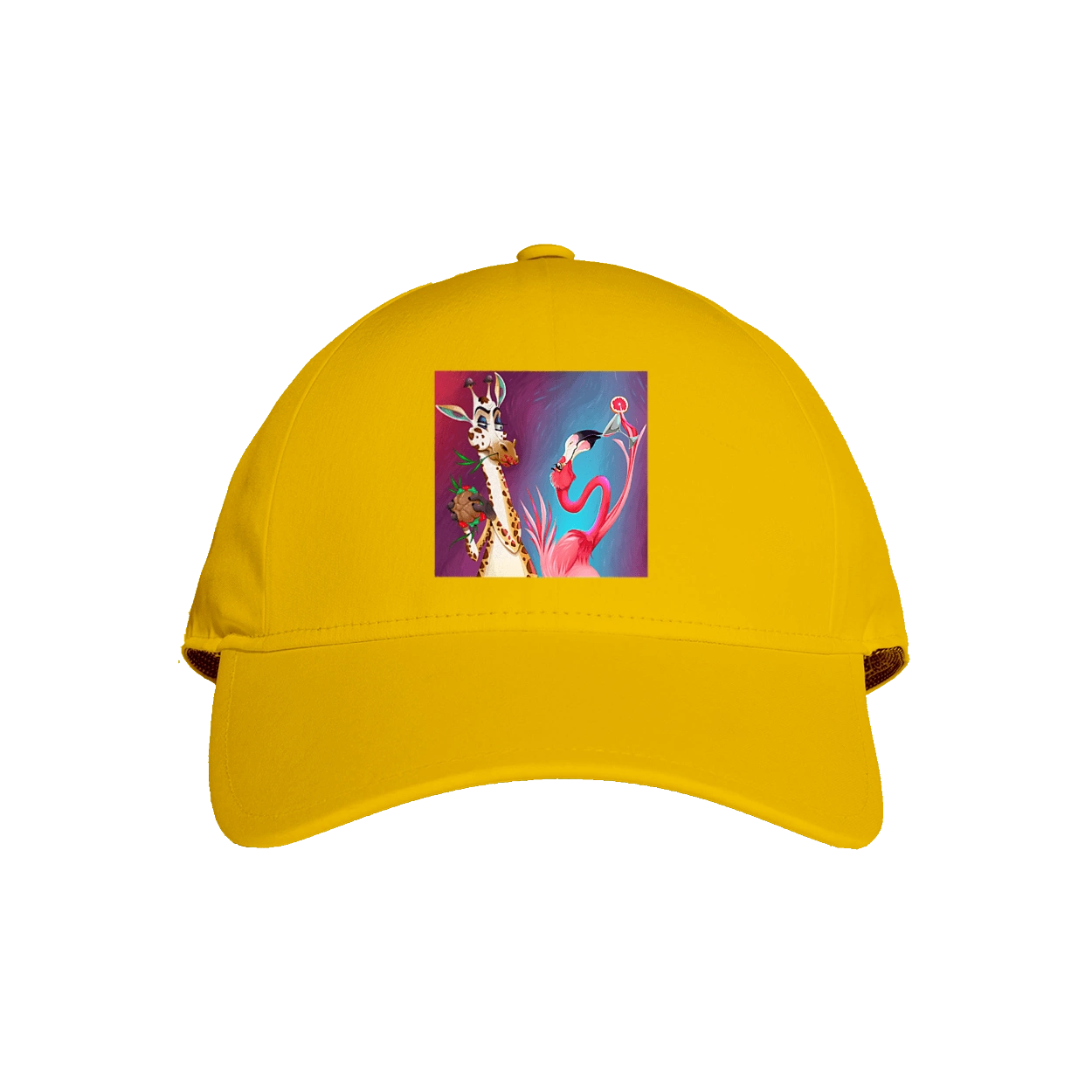 Giraffe And Flamingo At The Party