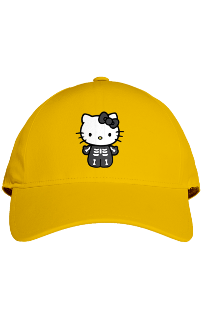 Cap with prints Hello Kitty Halloween. Brand, character, halloween, hello kitty, kitten, kitty, skeleton, zombie. 2070702