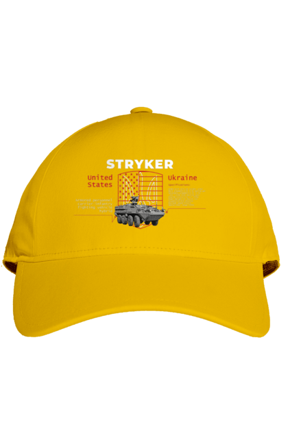 Кепка с принтом Stryker. F16, nasams, stryker, zuzana, гаубица, два герба, залужный, сюзанно. 2070702