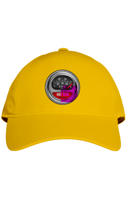 Cap with prints Hot rod. Bike, biker, biker club, bikers club, brother, brutal, dude, hot asphalt, hot horse, hot rod, motorcycle, motorcyclist, real man, road 50, road 66, road 80, roads of america, roads of ukraine, roads we choose, speed, take, thirst for speed. 2070702