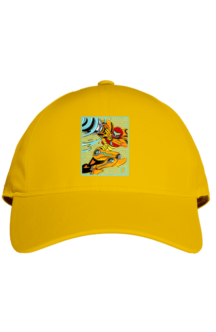 Cap with prints Metroid Samus Aran. Game, head hunter, heroine, metroid, power suit, samus aran, video game. 2070702