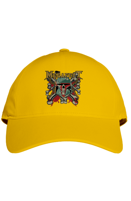 Cap with prints Megafett. Bob fett, boba fett, clone, head hunter, megadeth, megafett, star wars. 2070702