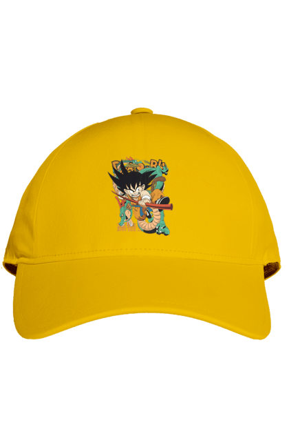 Кепка с принтом Жемчуг дракона Сон Гоку. Anime, dragon ball, manga, son goku, tv series, аниме, гоку, жемчуг дракона, манга, сон гоку. 2070702