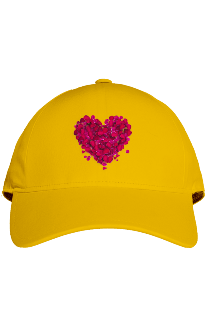 Кепка з принтом "Серце З Пелюсток Троянди". Пелюстки, серце, троянда. 2070702