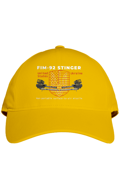 Кепка с принтом Stinger. F16, nasams, stinger, zuzana, гаубица, два герба, залужный, сюзанно. 2070702