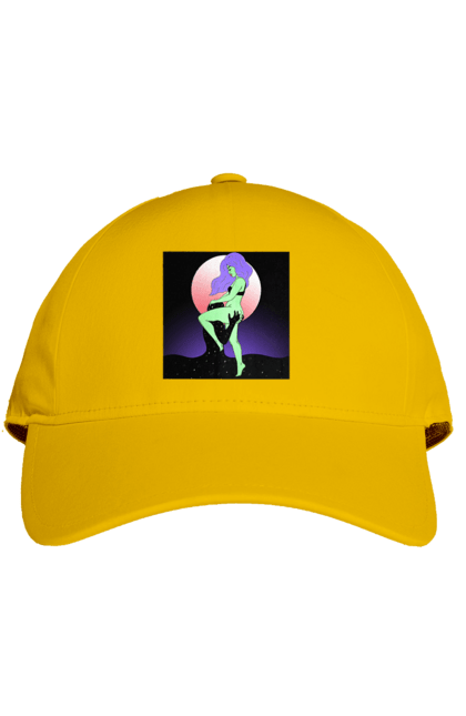 Кепка з принтом "Зелена Дівчина І Місяць". Інопланетянка, місяць. 2070702