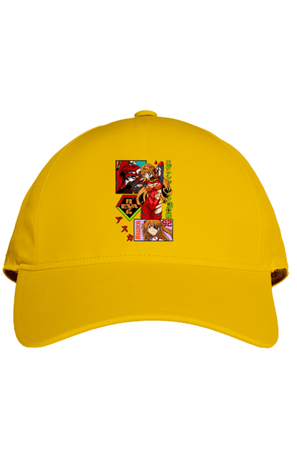 Cap with prints Evangelion Asuka. Anime, asuka, asuka langley sorry, eva 02, evangelion, eve, kaoru, manga, ray, shinji. 2070702