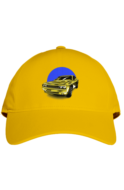 Кепка з принтом "Український спорткар". Авто, додж челенджер, маслкар, машина, потужне авто, спорткар, український спорткар, швидкість. 2070702