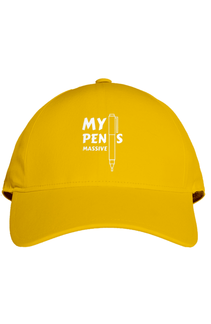 Cap with prints My pens massive. Cool, funny, humor, joke, meme, my pens massive. 2070702