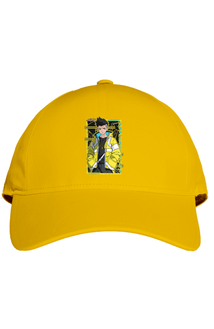 Кепка с принтом Киберпанк: Бегущие по краю Дэвид. Cd projekt, cyberpunk, david, netflix, аниме, бегущие по краю, видеоигра, дэвид, игра, киберпанк. 2070702