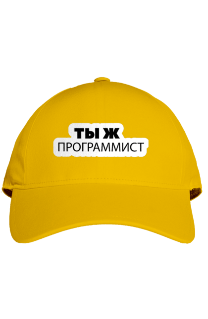 Кепка з принтом "Ти ж програміст". Angular, c, css, html, it, javascript, jquery, php, python, react, svelt, vue, айтишник, айті, гумор, код, кодувати, прогер, програміст, програмісти, ти ж, ти ж програміст, тиж програміст. 2070702