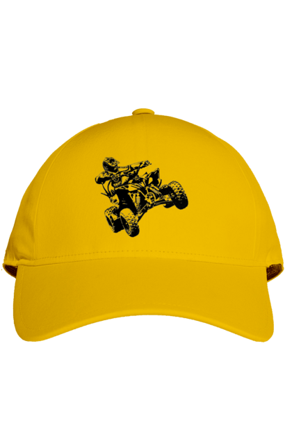 Cap with prints Man On Atv Black. Atv, extreme, race. 2070702