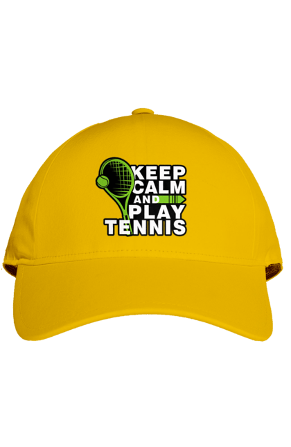Кепка з принтом "Keep Calm And Play Tennis". Keep calm, великий теніс, зберігай спокій, спорт, теніс, тенніс. futbolka.stylus.ua