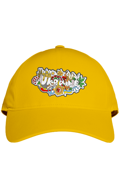 Cap with prints Ukraine. Peoples, symbolics, ukraine. 2070702