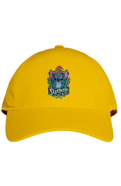 Cap with prints Stich Slytherin. Faculty, franchise, harry potter, hogwarts, slytherin, stich. 2070702