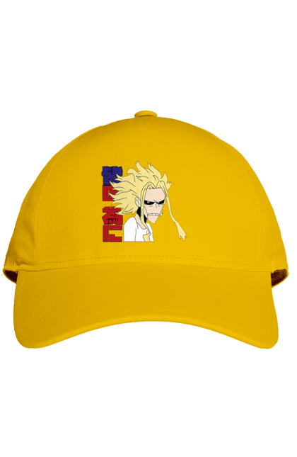 Кепка с принтом Моя геройская академия Всемогущий. All might, my hero academia, yagi toshinori, академия юэй, аниме, всемогущий, манга, моя геройская академия, один за всех, тошинори яги. 2070702