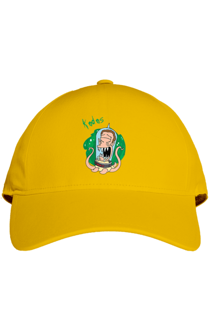 Cap with prints Rick and Morty. Adventures, black humor, cartoon, rick, rick and morty, sci-fi, tragicomedy. 2070702