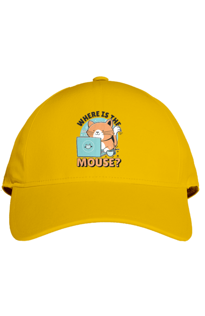 Кепка з принтом "Де миша?". Angular, c, css, html, it, javascript, jquery, php, python, react, svelt, vue, айтишник, айті, гумор, код, кодувати, прогер, програміст, програмісти, ти ж, ти ж програміст, тиж програміст. 2070702