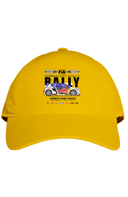 Кепка з принтом "Red Bull Rally". Rally, red bull, авто, автомобіль, гонка, ралі, ред булл, редбул, спорт. 2070702