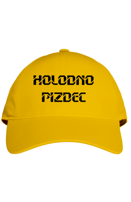 Кепка з принтом "Холодно". Гумор, з прикольним написом, зима, мем, погода, смішна, холодно. 2070702