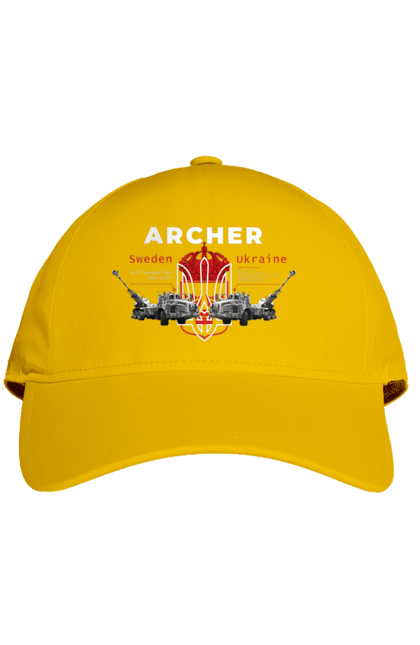 Кепка з принтом "Archer". Archer, bayraktar, caesar, himars, javelin, nlaw, patriot, weapon, zaluzhny. 2070702