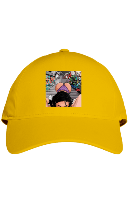 Cap with prints Girl On Her Knees In Front Of A Boy. Ass, naked, on the knees, suck. 2070702