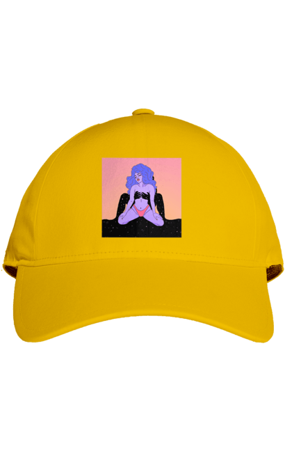 Кепка з принтом "Фіолетова Дівчина В Трусиках". Інопланетянка, у трусах. 2070702