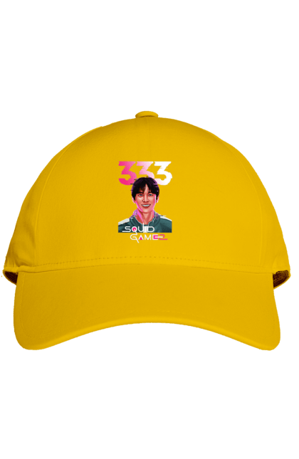 Кепка з принтом "Гра в кальмара Лі Маянґ гі". 333, lee myung gi, lee myung-gi, netflix, squid game, гра в кальмара, гравець 333, лі маянґ-гі, нетфлікс, серіал. 2070702
