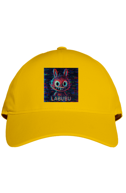 Кепка з принтом "Лабубу". Crt, rgb, глітч, кіберпанк, лабубу, пікселі, ретро, спотворення, цифрове мистецтво, шум. 2070702