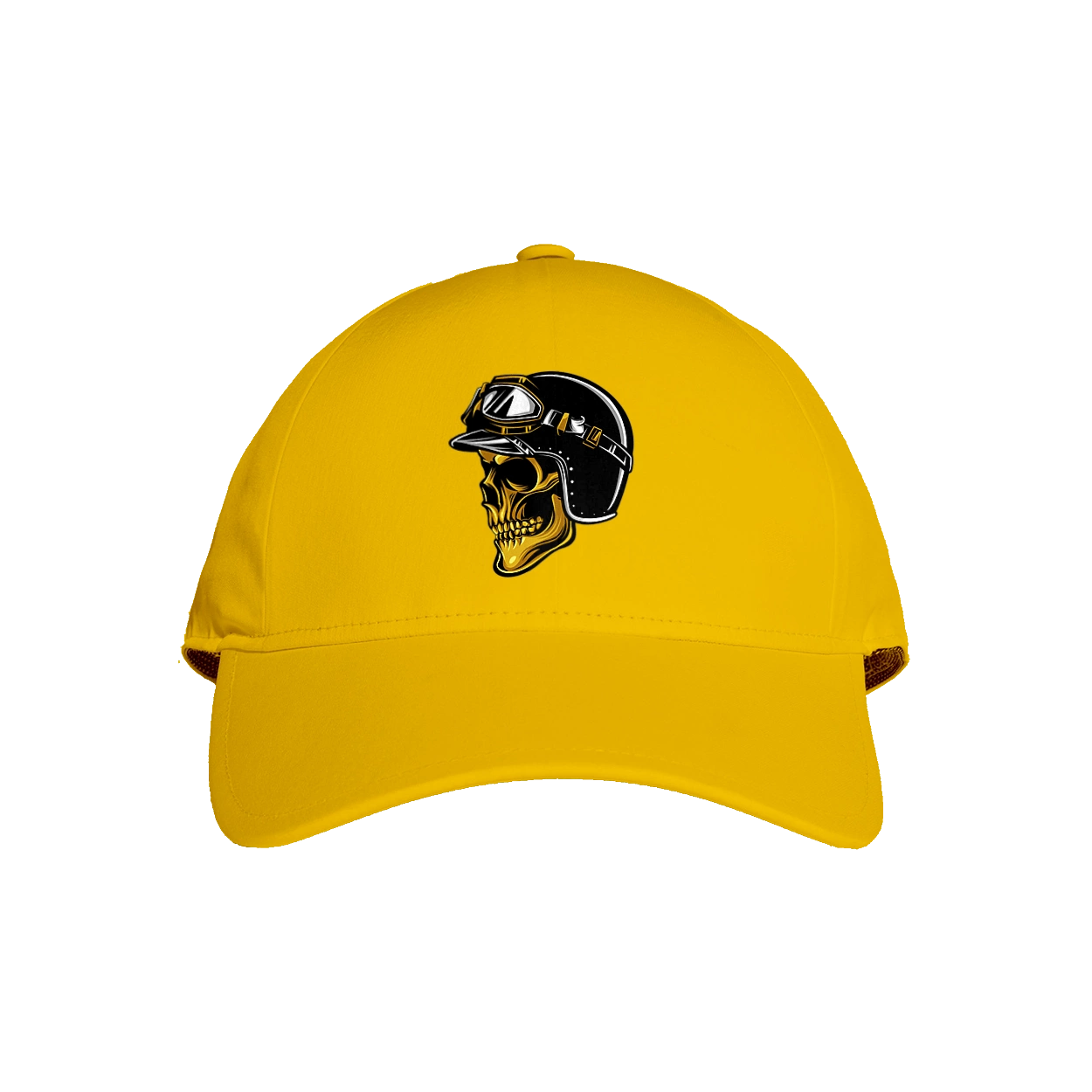 Skull in a motorcycle helmet