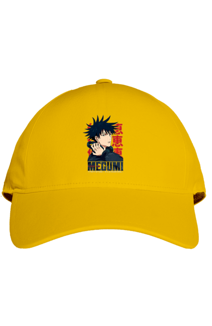 Cap with prints Jujutsu Kaisen Megumi. Anime, dark fantasy, fushiguro, fushiguro megumi, jujutsu kaisen, magic battle, manga, megumi, mystic. 2070702