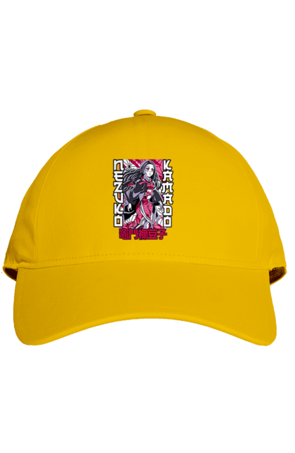 Cap with prints Demon Slayer Nezuko. Anime, demon slayer, kimetsu no yaiba, manga, nezuko, serial. 2070702