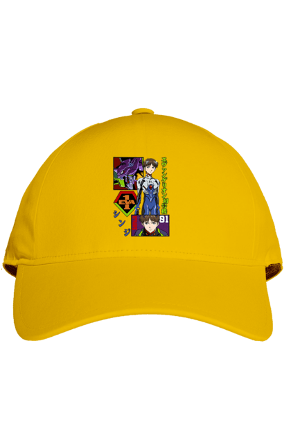 Cap with prints Evangelion. Angel, anime, eva 01, evangelion, manga, neon genesis evangelion, shinji. 2070702