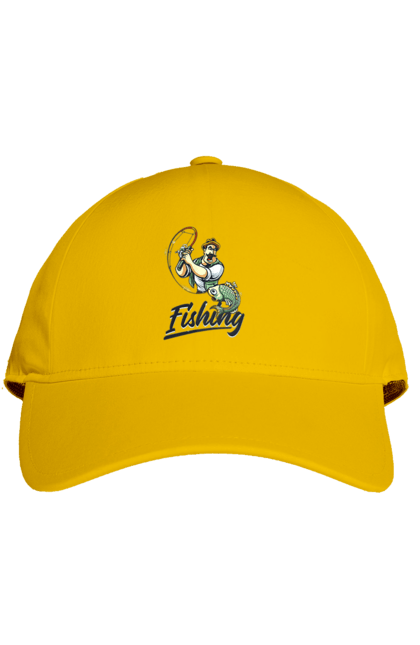 Кепка з принтом "Рибалка, літо". Відпочинок, літо, рибалка. 2070702