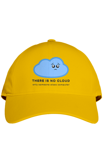 Кепка з принтом "There is no cloud програмістам, девопсам". Computer, devops, ios, it, programmer, ай ті, айтішник, девопс, програміст, розробник, сховище, хмара, чоловікові, ютер. 2070702