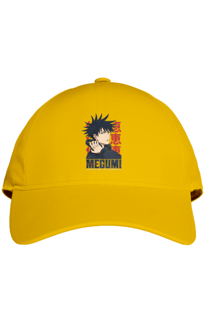 Cap with prints Jujutsu Kaisen Megumi. Anime, dark fantasy, fushiguro, fushiguro megumi, jujutsu kaisen, magic battle, manga, megumi, mystic. 2070702